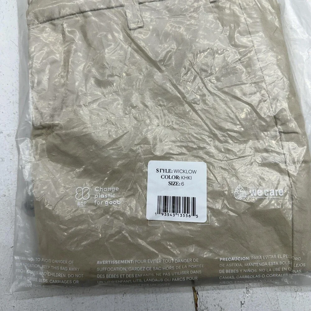 Frank & Eileen Pants Womens 6 Beige Wicklow Chino Crop Twill Stretch Pockets - Picture 9 of 9